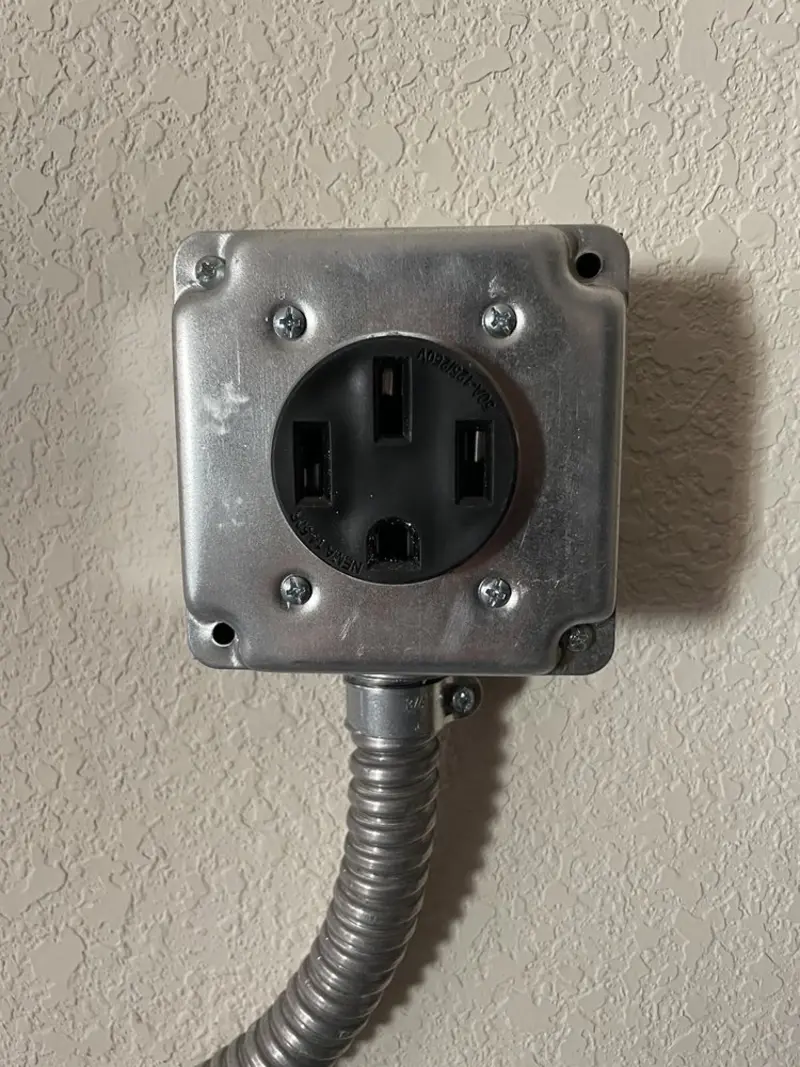NEMA 14-50 outlet installed for Electrical Panel Upgrade in Gregg