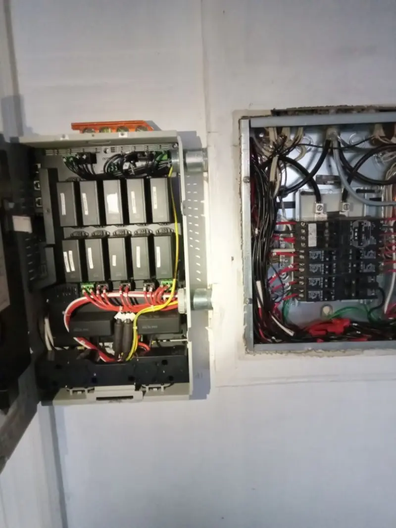 Electrical panel upgrade completed for Security Camera Wiring in Gregg